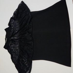Lily White Lace black top Size large